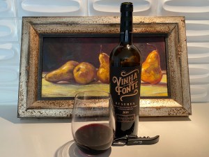 Bottle and glass of the 2019 Casa Ermelinda Freitas Vinhas da Fonte Peninsula de Setubal from Portugal