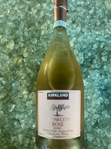 Front label of the 2021 Kirkland Signature Prosecco Rosé
