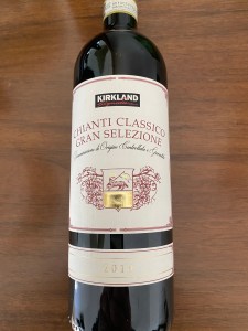 Front label of this 2019 Kirkland Signature Chianti Classico Gran Selezione