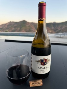 Perfect late summer night for this shoulder season wine - the 2022 Acacia Pinot Noir from Costco.