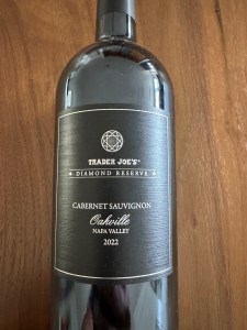 Front label of 2022 Trader Joe's Diamond Reserve Cabernet Sauvignon, Oakville