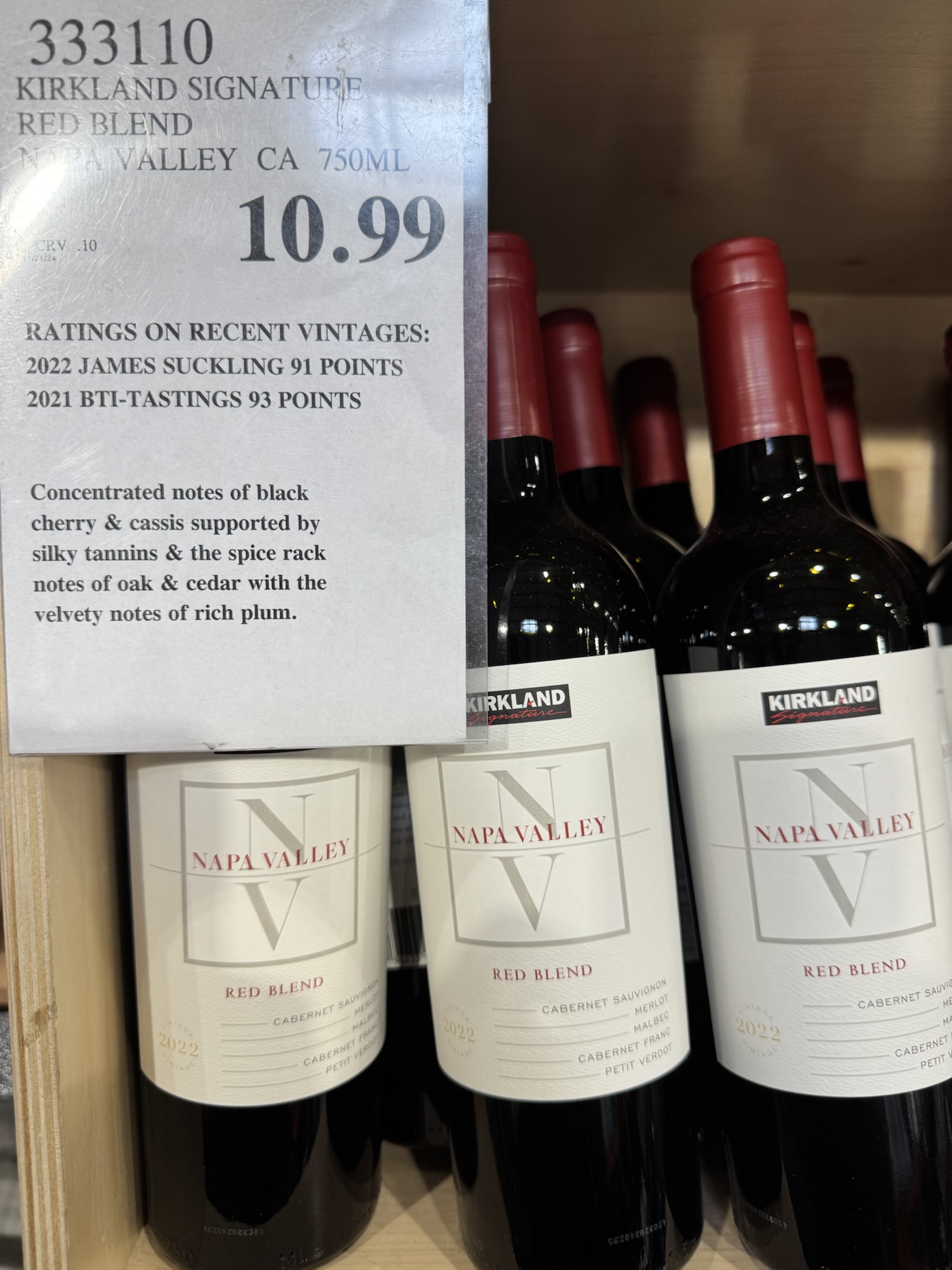 Is this $11 bottle the highest QPR wine in the Kirkland Signature Napa portfolio?