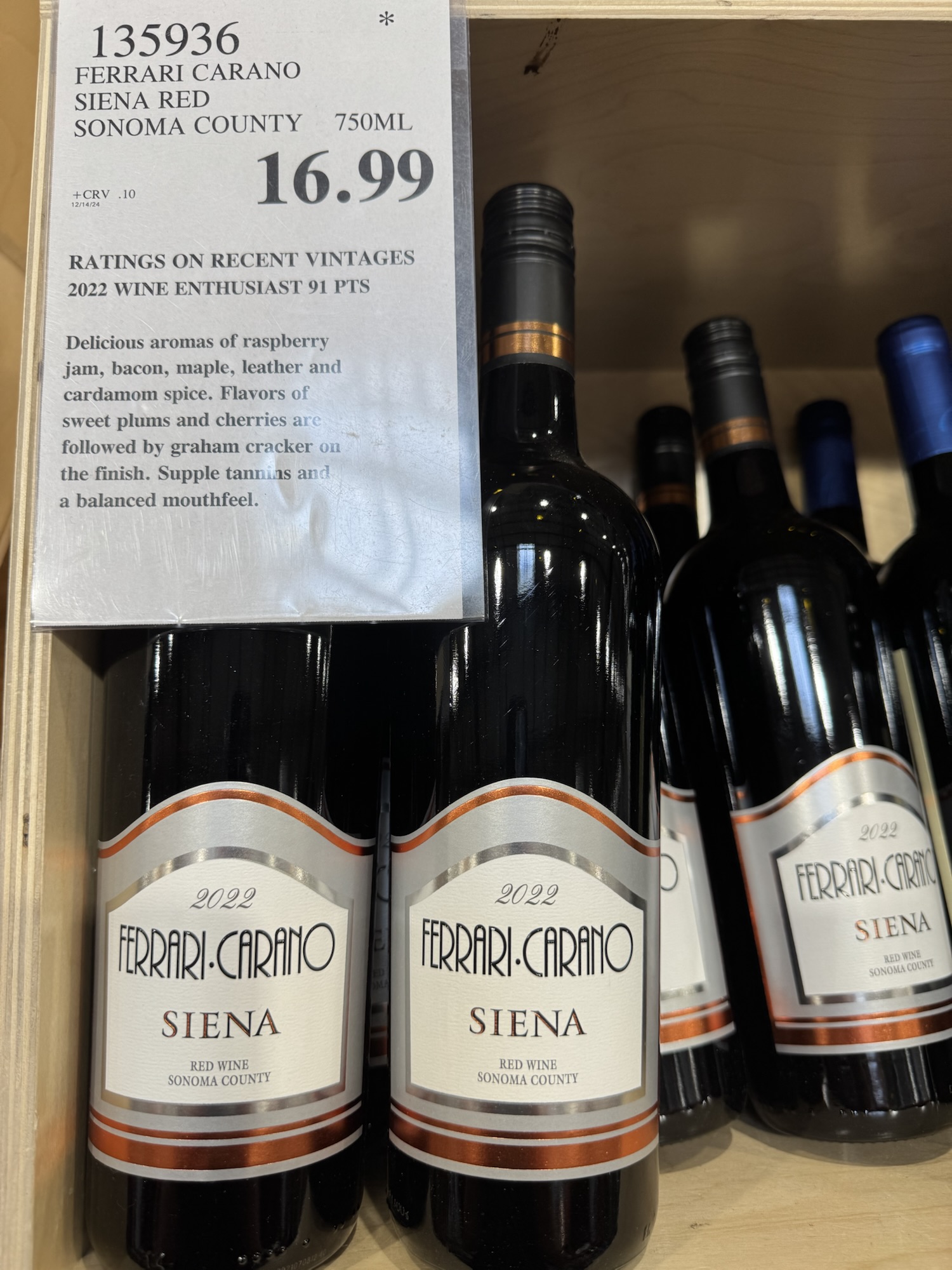 A Cal-Ital Wine Gem from Costco for Under $20 – Get on It
