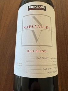 Front label of 2022 Kirkland Signature Red Blend, Napa Valley
