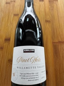 Front label of the 2022 Kirkland Signature Pinot Noir,  Willamette Valley, Oregon