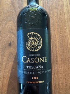 Front label of the 2023 Terre del Casone Toscana